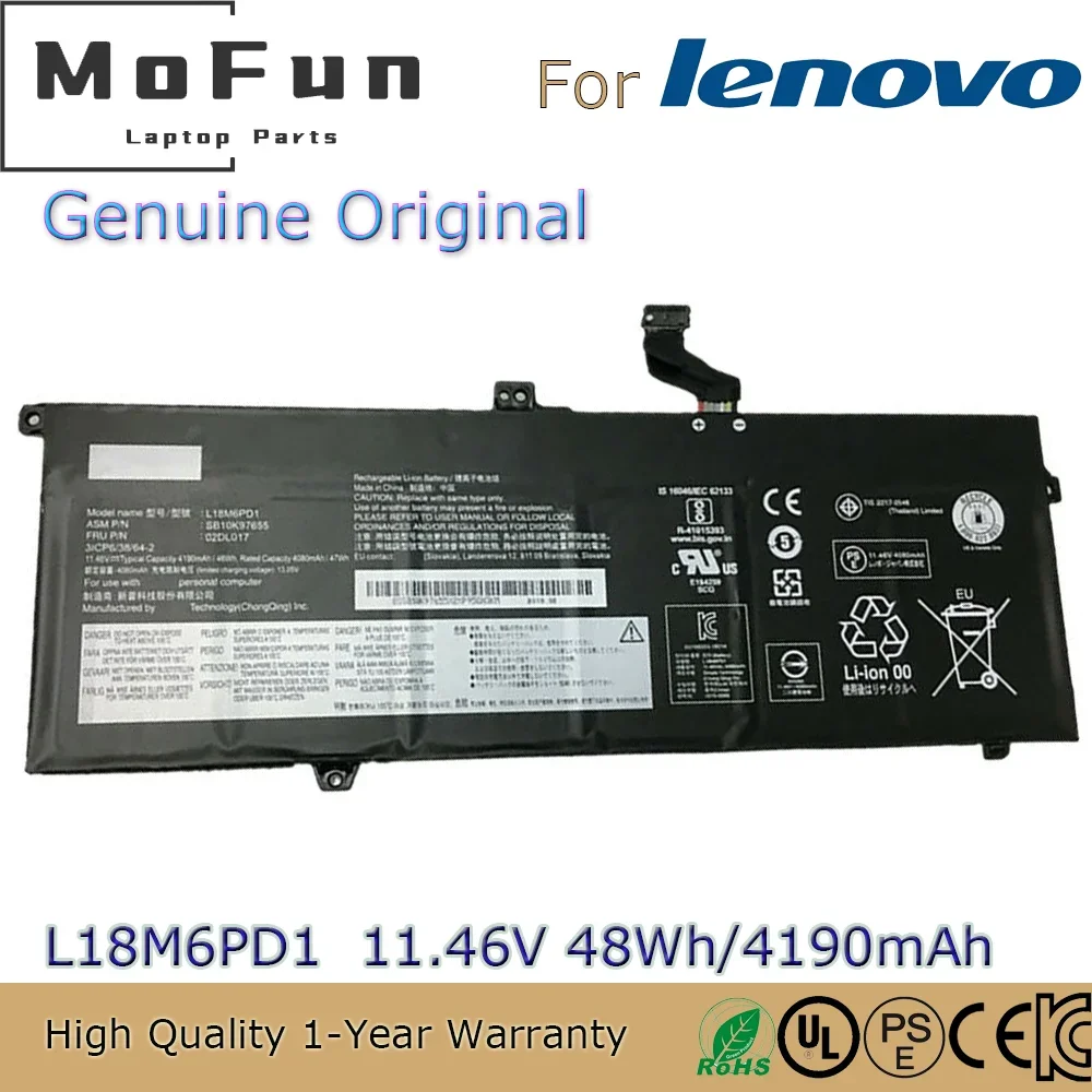 Совершенно новый оригинальный аккумулятор для ноутбука L18M6PD1 11,46 В 48 Втч для Lenovo ThinkPad X13 X390 X395 02DL018 L18L6PD1 L18M6PD2 и т. д.
Совершенно новый оригинальный аккумулятор для ноутбука L18M6PD1 11,46 В 48 Втч для Lenovo ThinkPad X13 X390 X395 02DL018 L18L6PD1 L18M6PD2 и т. д.