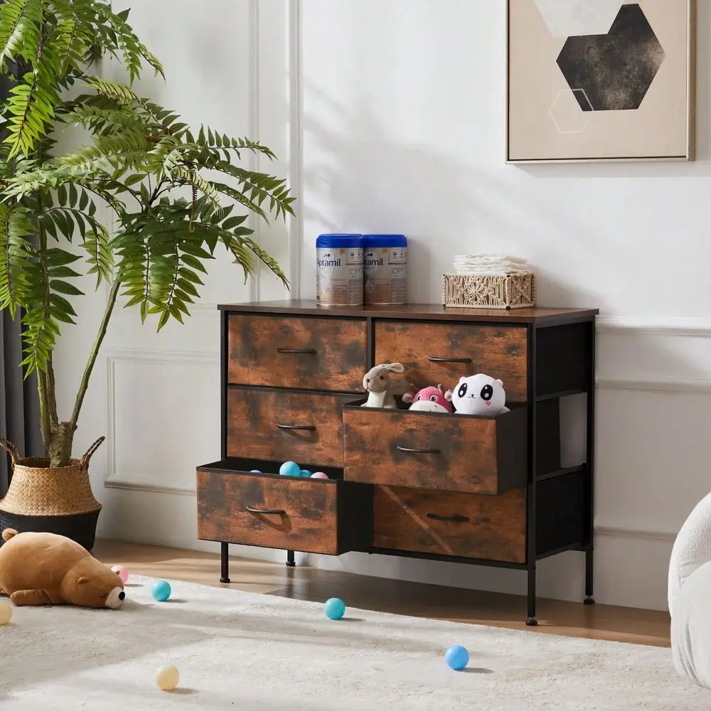 6 Drawers Dresser For Bedroom, Small Chest Tower, Storage Organizer Units For Clothing, Closet, Fabric Bins, Wood Top, Steel Fr
6 Drawers Dresser For Bedroom, Small Chest Tower, Storage Organizer Units For Clothing, Closet, Fabric Bins, Wood Top, Steel Fr