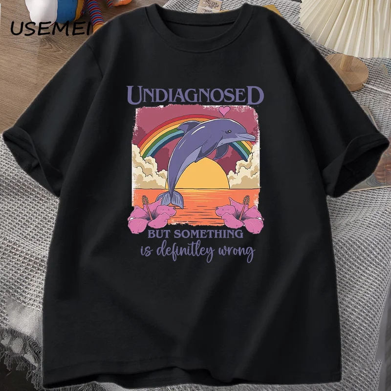Undiagnosed Dolphin Tshirt But Something Is Wrong Funny Dolphin Rainbow Printed T-Shirt Men Women Cotton Short Sleeve Clothing
Undiagnosed Dolphin Tshirt But Something Is Wrong Funny Dolphin Rainbow Printed T-Shirt Men Women Cotton Short Sleeve Clothing