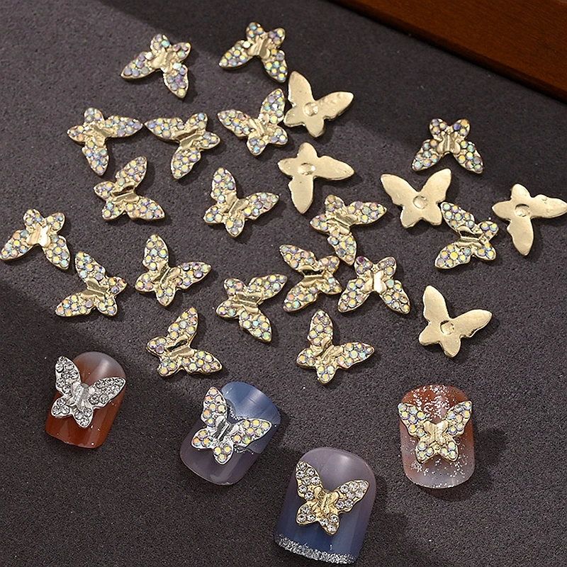 10PCS 3D Luxury Alloy Full Rhinestone Butterfly Nail Art Charms Accessories For Nails Decoration Design Manicure Decor Supplies
10PCS 3D Luxury Alloy Full Rhinestone Butterfly Nail Art Charms Accessories For Nails Decoration Design Manicure Decor Supplies