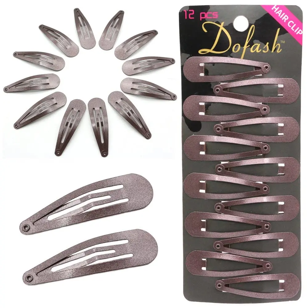 5CM/2IN Snap hair clips Metal Basic Grips Hair Accessories Girls 12PCS (Brown)
5CM/2IN Snap hair clips Metal Basic Grips Hair Accessories Girls 12PCS (Brown)