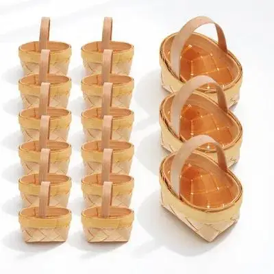 15Pcs Mini Wooden Candy Baskets Handwoven Small Gift Storage Rustic Party Favor Containers Wedding Candy Packaging
15Pcs Mini Wooden Candy Baskets Handwoven Small Gift Storage Rustic Party Favor Containers Wedding Candy Packaging