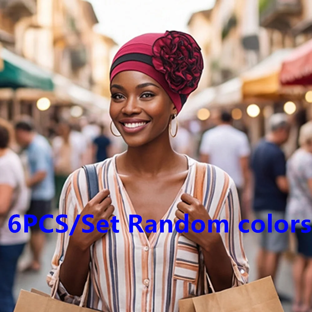6PCS/Set Flower Bonnet Muslim Hijab Hat Beanie Women Cancer Chemo Cap Hair Loss Headscarf India Turban Head Wrap Turbante Mujer
6PCS/Set Flower Bonnet Muslim Hijab Hat Beanie Women Cancer Chemo Cap Hair Loss Headscarf India Turban Head Wrap Turbante Mujer