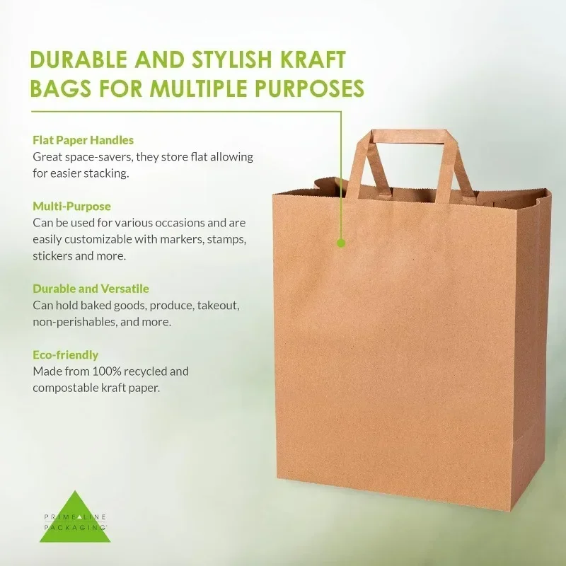 Innovative design Paper Bags with Handles - 12x7x14 100 Pack Grocery Bags,Paper Bags for Food,Innovative design, Popular
Innovative design Paper Bags with Handles - 12x7x14 100 Pack Grocery Bags,Paper Bags for Food,Innovative design, Popular