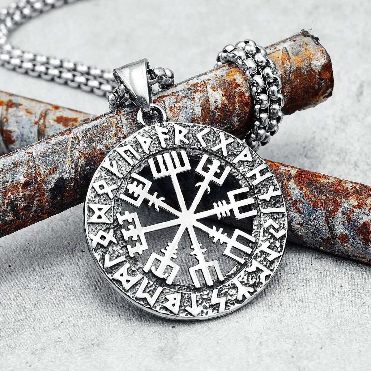 Retro Viking Runes Compass Necklaces 316L Stainless Steel Men Triangle Pendants Chain Punk Rock Rap for Friend Male Jewelry Gift
Retro Viking Runes Compass Necklaces 316L Stainless Steel Men Triangle Pendants Chain Punk Rock Rap for Friend Male Jewelry Gift