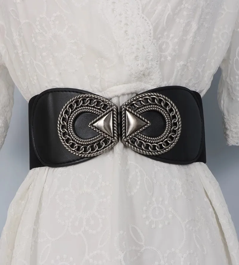 Women's Fashion Vintage PU Leather Elastic Corset Female Cummerbund Coat Waistband Dress Decration Wide Belt J427
Women's Fashion Vintage PU Leather Elastic Corset Female Cummerbund Coat Waistband Dress Decration Wide Belt J427