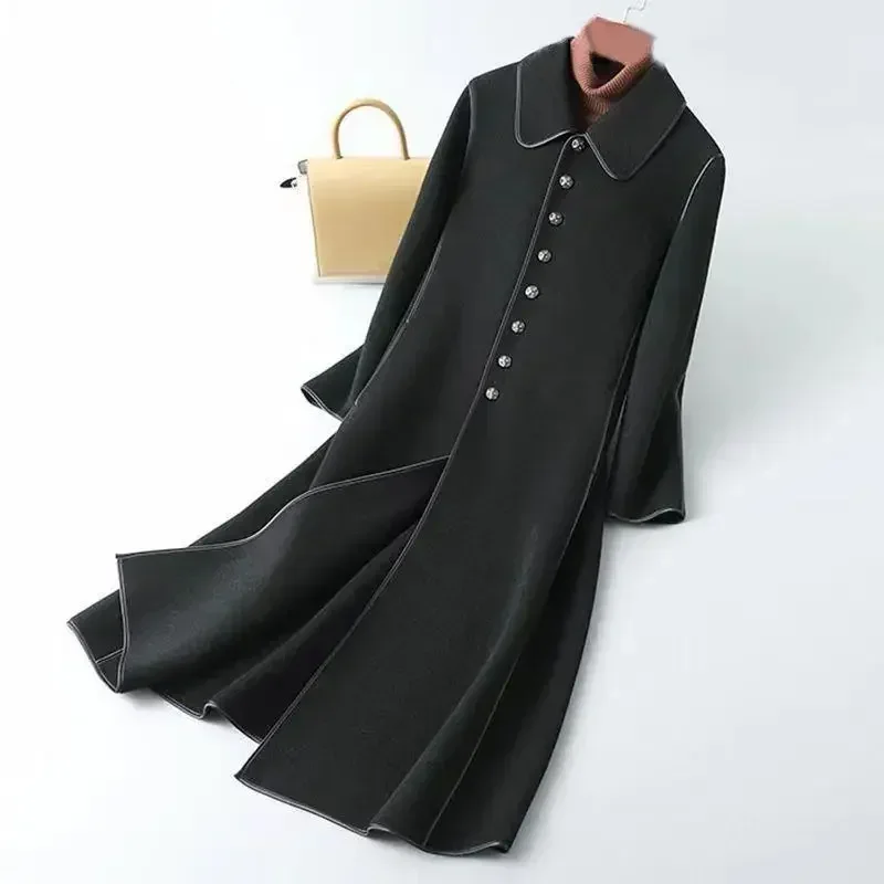 Woolen coat women's autumn and winter new Korean version slim and thin fashion temperament long knee coat tide
Woolen coat women's autumn and winter new Korean version slim and thin fashion temperament long knee coat tide