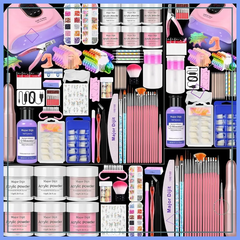 Полный набор для акриловых ногтей с жидким мономером, 6 цветами глиттера, УФ-лампой для начинающих - все необходимое оборудование в комплекте
Полный набор для акриловых ногтей с жидким мономером, 6 цветами глиттера, УФ-лампой для начинающих - все необходимое оборудование в комплекте