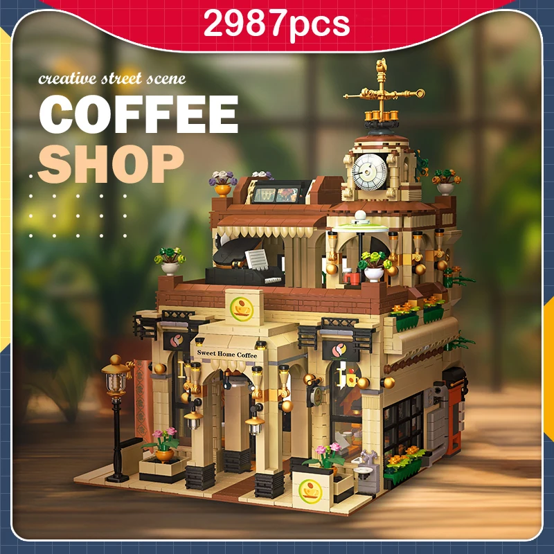 New 89120 2987pcs MOC City Street View Cafe Construction Building Blocks Model House Bricks Toys for Boys Birthday Gift Set
New 89120 2987pcs MOC City Street View Cafe Construction Building Blocks Model House Bricks Toys for Boys Birthday Gift Set