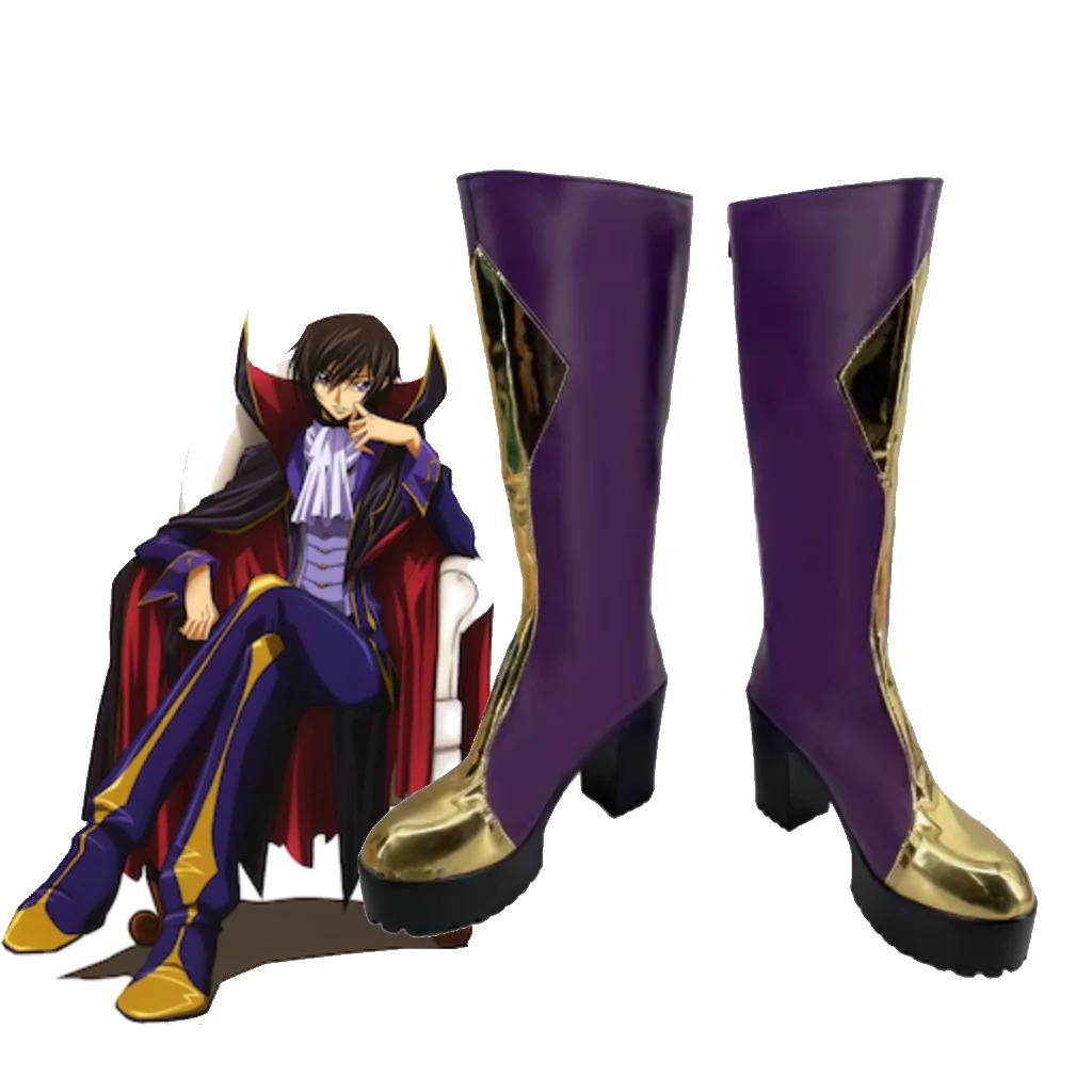 Обувь для косплея в стиле аниме Code Geass Lelouch Lamperouge, фиолетовые туфли на высоком каблуке, аксессуары для вечеринки на Хэллоуин, реквизит
Обувь для косплея в стиле аниме Code Geass Lelouch Lamperouge, фиолетовые туфли на высоком каблуке, аксессуары для вечеринки на Хэллоуин, реквизит