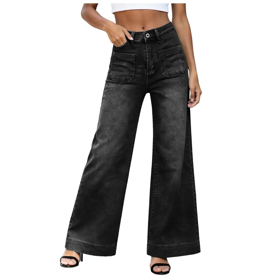 Women's Harajuku Wide Leg Jeans High Waisted Loose Trendy Denim Pants With Pockets Vintage Ladies Trousers Streetwear джинсы
Women's Harajuku Wide Leg Jeans High Waisted Loose Trendy Denim Pants With Pockets Vintage Ladies Trousers Streetwear джинсы