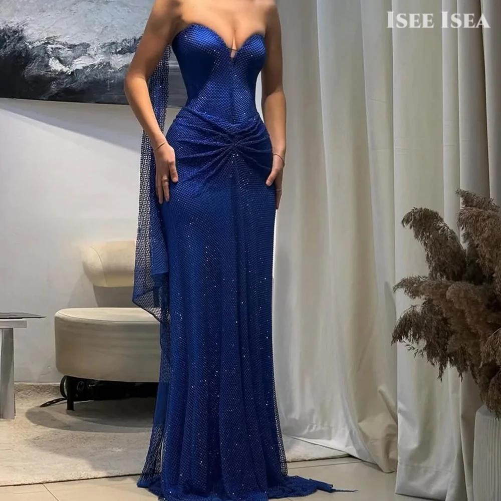 Dark Blue Evening Dresses Sexy Maxi Strapless Dinner Gown High Split Glitter Mesh Red Carpet Birthday Party Dress Customized
Dark Blue Evening Dresses Sexy Maxi Strapless Dinner Gown High Split Glitter Mesh Red Carpet Birthday Party Dress Customized