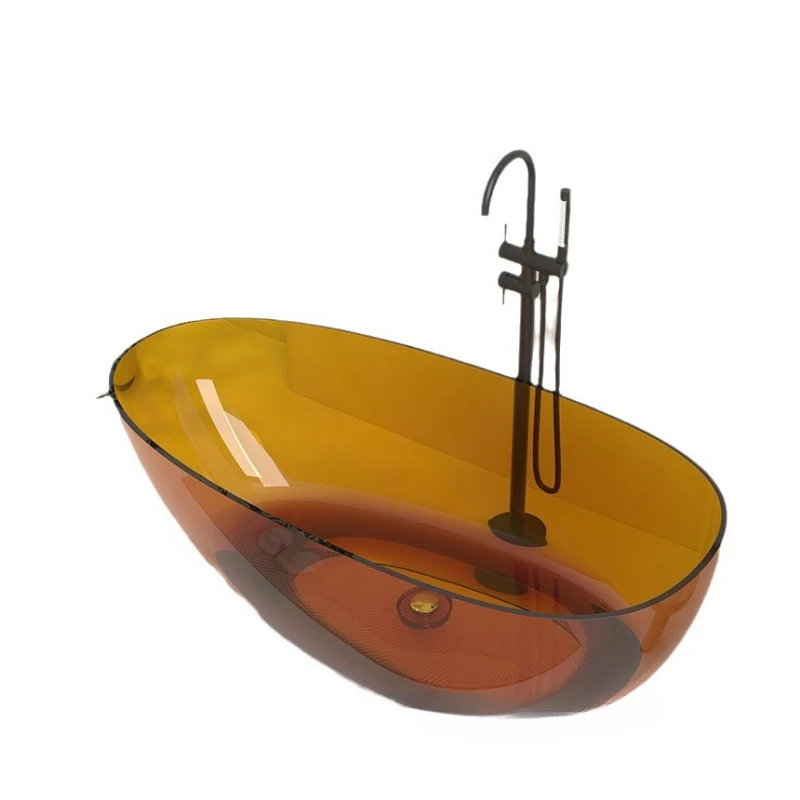 B & B transparent bathtub, artificial stone resin colored crystal, goose egg bathtub hotel bath tub
B & B transparent bathtub, artificial stone resin colored crystal, goose egg bathtub hotel bath tub