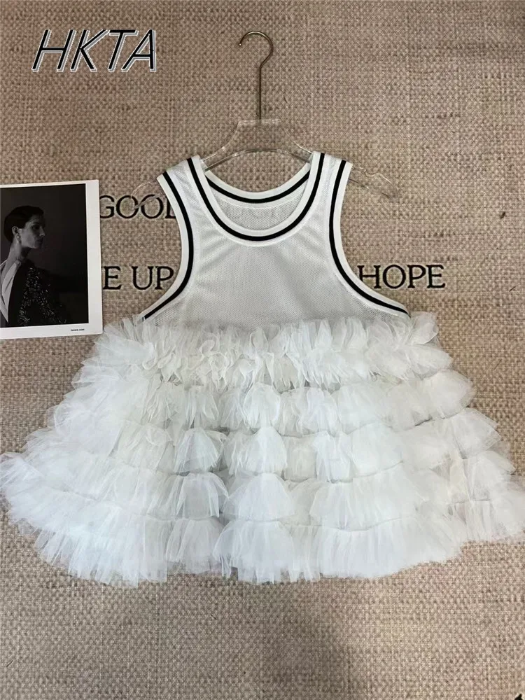 2025 Summer New American Hot Girls Slim and Thin Mesh Stitching Sleeveless Vest Top Women Japan Korea Fashion White Tank Top Y2k
2025 Summer New American Hot Girls Slim and Thin Mesh Stitching Sleeveless Vest Top Women Japan Korea Fashion White Tank Top Y2k