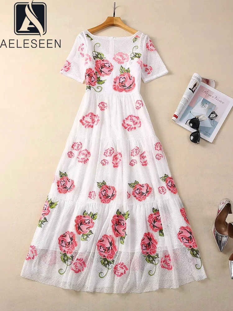 Женское подиумное платье AELESEEN, летнее платье с цветочной вышивкой, Элегантное Длинное вечерние платье для отпуска
Женское подиумное платье AELESEEN, летнее платье с цветочной вышивкой, Элегантное Длинное вечерние платье для отпуска