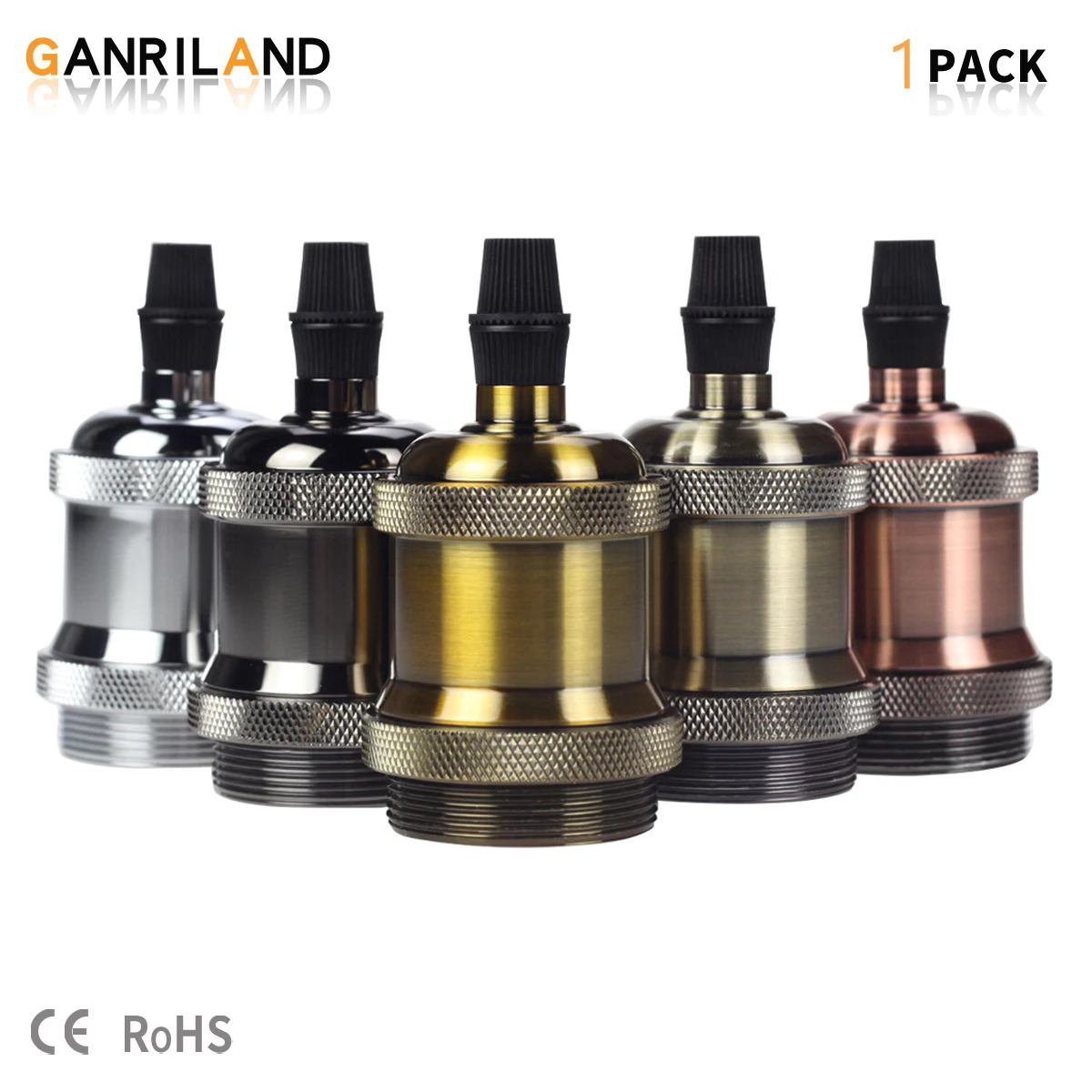 GANRILAND DIY E27 Lamp Base Aluminum Vintage Copper Chrome Lampholder Antique Brass Fit Screw Socket For Lighting Fixture Decor
GANRILAND DIY E27 Lamp Base Aluminum Vintage Copper Chrome Lampholder Antique Brass Fit Screw Socket For Lighting Fixture Decor