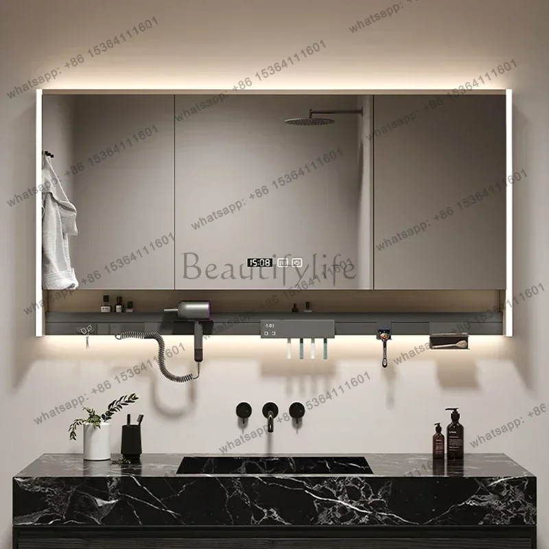 Mirror Cabinet with Light Anti-fog Anti-rust Bathroom Mirror Cabinet Bathroom Vanity Storage Home Furniture
Mirror Cabinet with Light Anti-fog Anti-rust Bathroom Mirror Cabinet Bathroom Vanity Storage Home Furniture