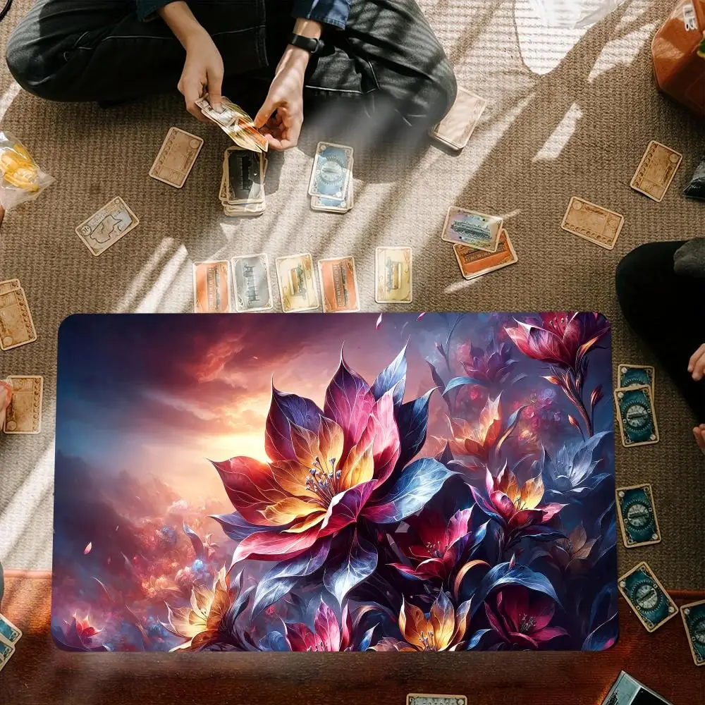 Fantasy Flower Pattern Mouse Pad Card Game Mat Large Computer Office Mousepad 35X60 Anti-slip for MTG DTCG CCG RPG Trading Mats
Fantasy Flower Pattern Mouse Pad Card Game Mat Large Computer Office Mousepad 35X60 Anti-slip for MTG DTCG CCG RPG Trading Mats