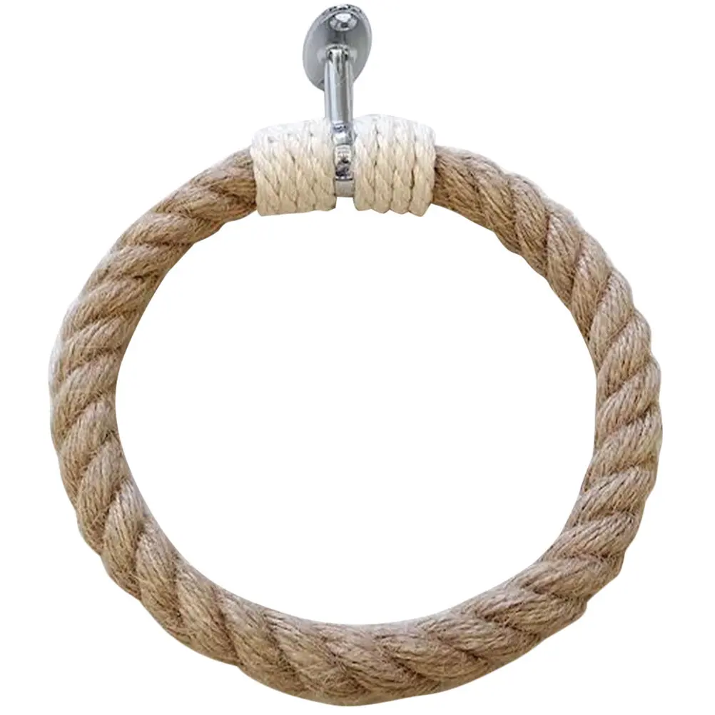 Настенная вешалка для полотенец из железа премиум-класса с плетеным дизайном из конопляной веревки в деревенском стиле для кухни, спальни, декоративного хранения полотенец
Настенная вешалка для полотенец из железа премиум-класса с плетеным дизайном из конопляной веревки в деревенском стиле для кухни, спальни, декоративного хранения полотенец