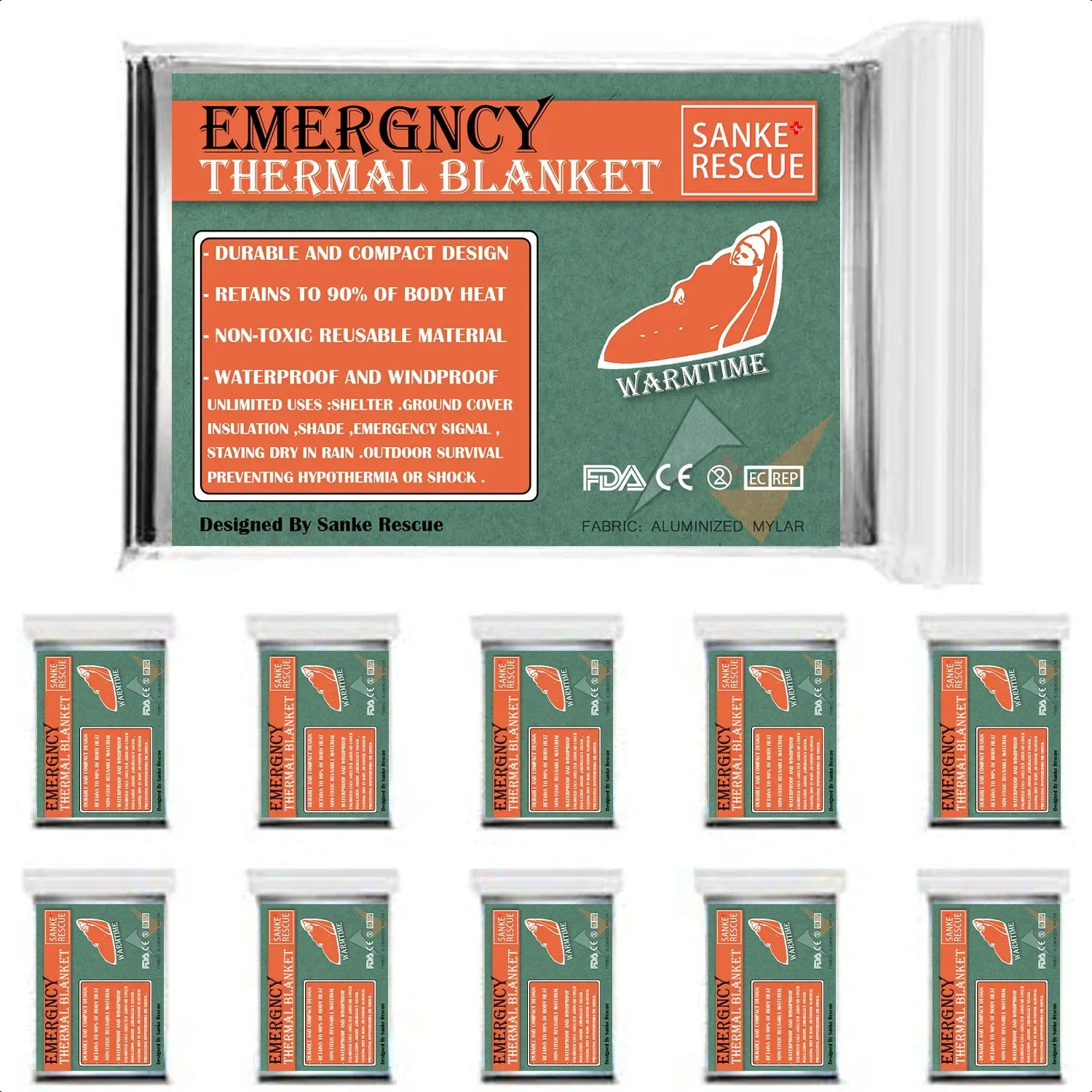 Emergency Blanket Outdoor Survive First Aid Military Rescue Kit Windproof Waterproof Foil Thermal Blanket Camping Hiking Hot
Emergency Blanket Outdoor Survive First Aid Military Rescue Kit Windproof Waterproof Foil Thermal Blanket Camping Hiking Hot