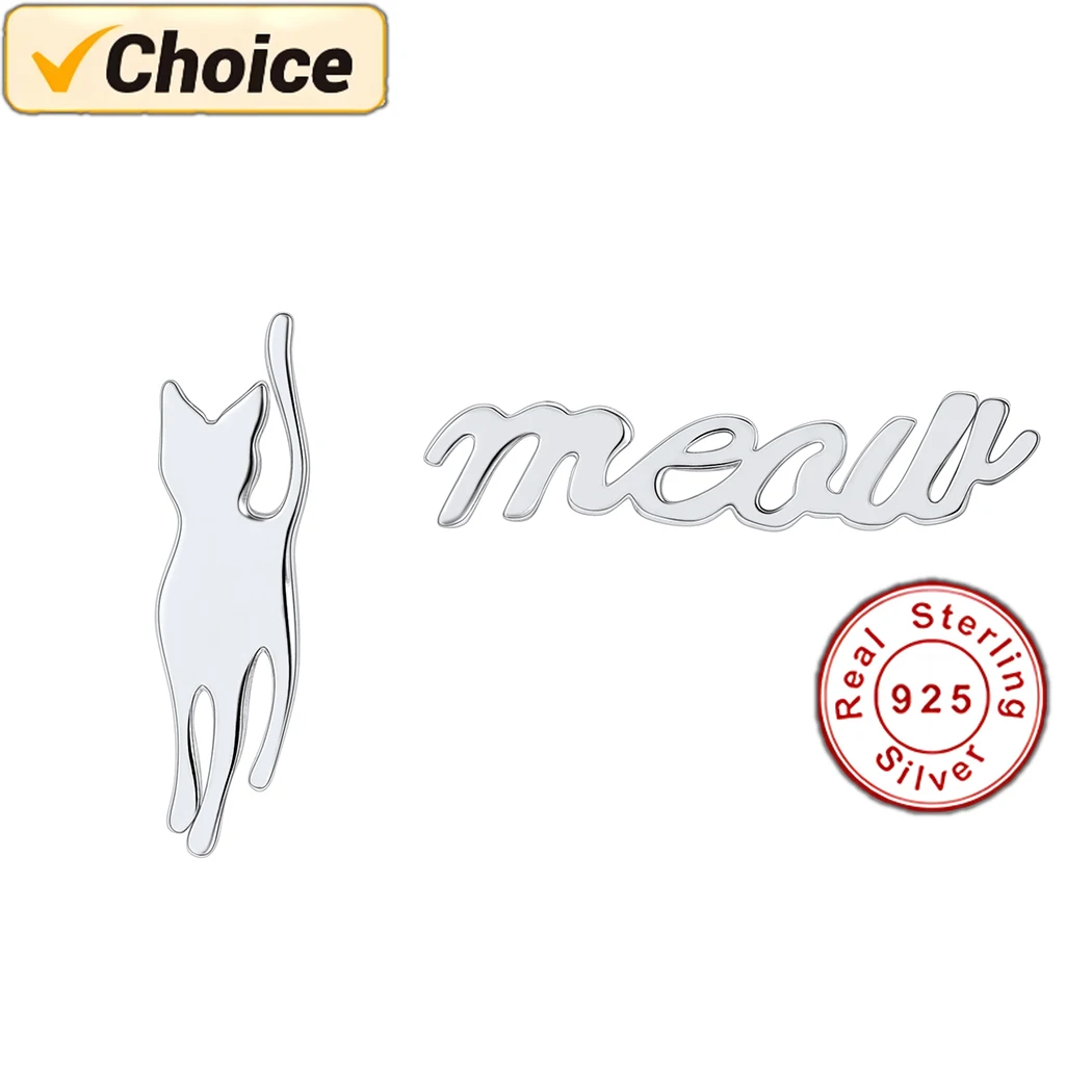 Cute Cat Earring Animal Stud Earrings for Fashion Jewelry Gift pendientes mujer 925 Sterling Silver Jewelry
Cute Cat Earring Animal Stud Earrings for Fashion Jewelry Gift pendientes mujer 925 Sterling Silver Jewelry