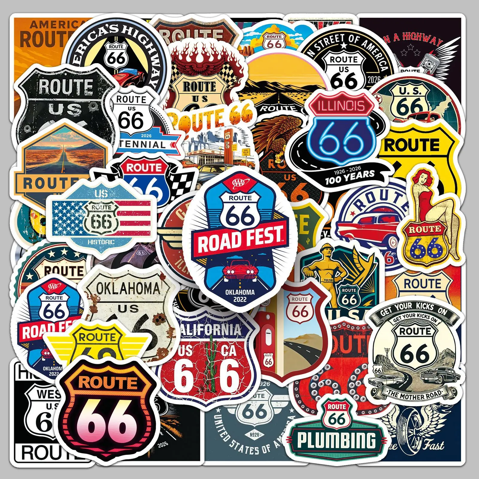 50PCS Route 66 Sticker Graffiti Cartoon Personality Cool Creative Decoration Skateboard Motorcycle Helmet Waterproof Decal Toy
50PCS Route 66 Sticker Graffiti Cartoon Personality Cool Creative Decoration Skateboard Motorcycle Helmet Waterproof Decal Toy