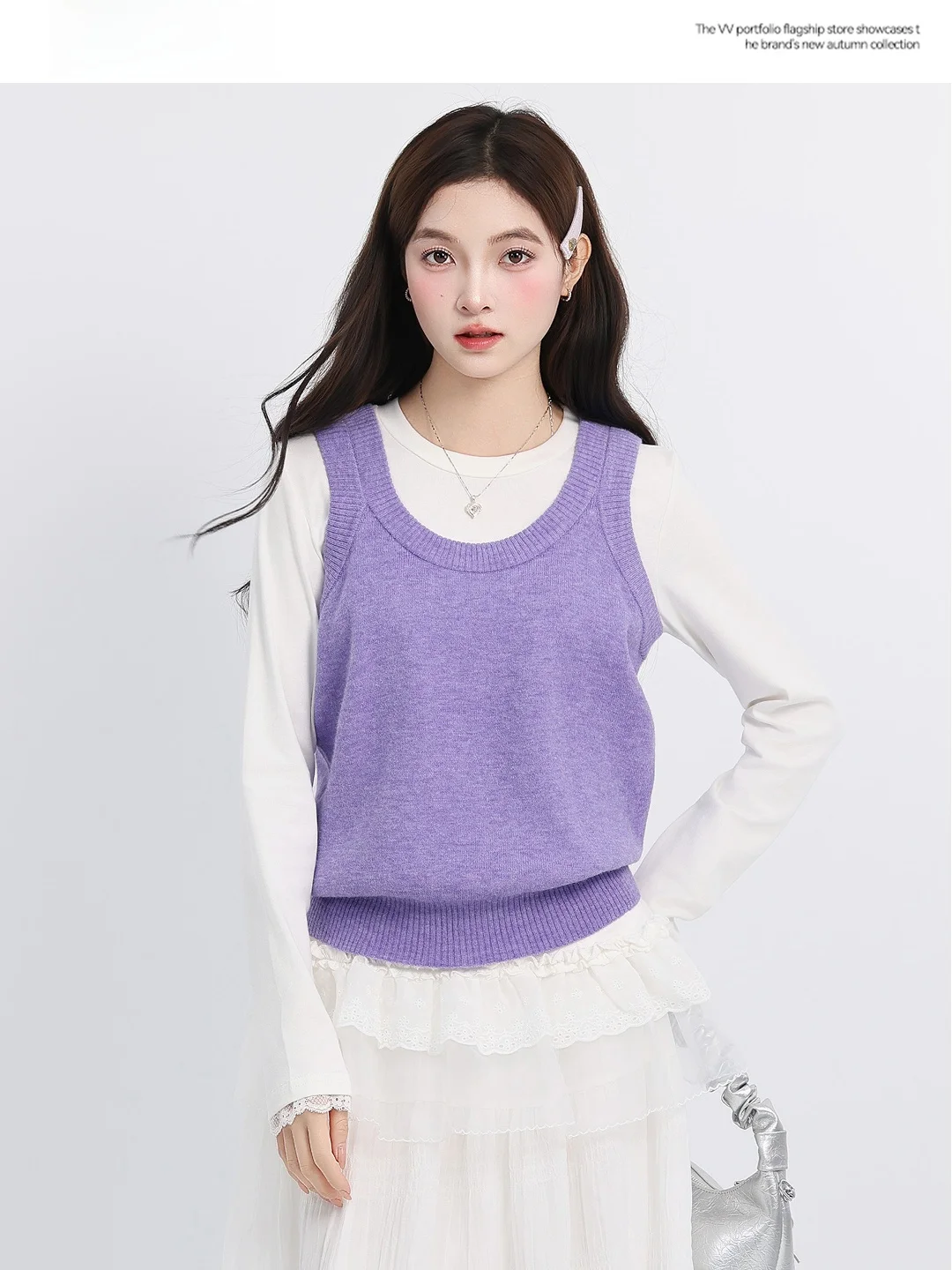 Chic Purple U-Neck Vest Women's Small Size Slimming Outerwear Layering Vest Top Autumn Commute Style Regular Length
Chic Purple U-Neck Vest Women's Small Size Slimming Outerwear Layering Vest Top Autumn Commute Style Regular Length