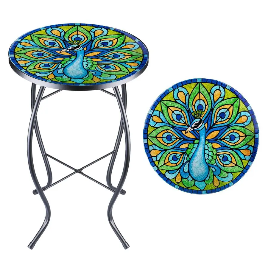 Приставной столик для патио, уличный акцентный столик, журнальный столик для бистро, торцевой столик для растений, небольшой столик для крыльца, круглый стеклянный балконный столик для растений
Приставной столик для патио, уличный акцентный столик, журнальный столик для бистро, торцевой столик для растений, небольшой столик для крыльца, круглый стеклянный балконный столик для растений