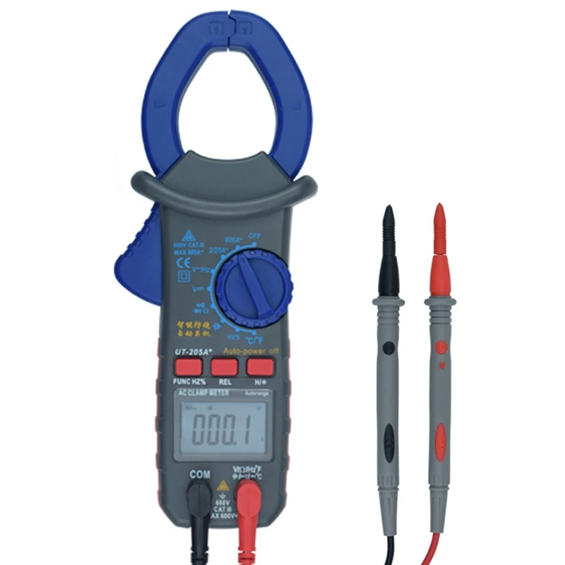 B-T UT205 Intelligent Anti-Burning Digital AC Clamp Meter Auto Repair Clamp Meter Multifunctional Electrician Multimeter
B-T UT205 Intelligent Anti-Burning Digital AC Clamp Meter Auto Repair Clamp Meter Multifunctional Electrician Multimeter