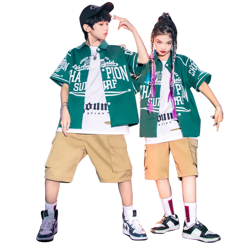 Kids Boys Girls Summer Fashion Hip Hop Loose Short Sleeve Shirts Cargo Shorts Sets Children Suits Dance Costume Tracksuits
Kids Boys Girls Summer Fashion Hip Hop Loose Short Sleeve Shirts Cargo Shorts Sets Children Suits Dance Costume Tracksuits