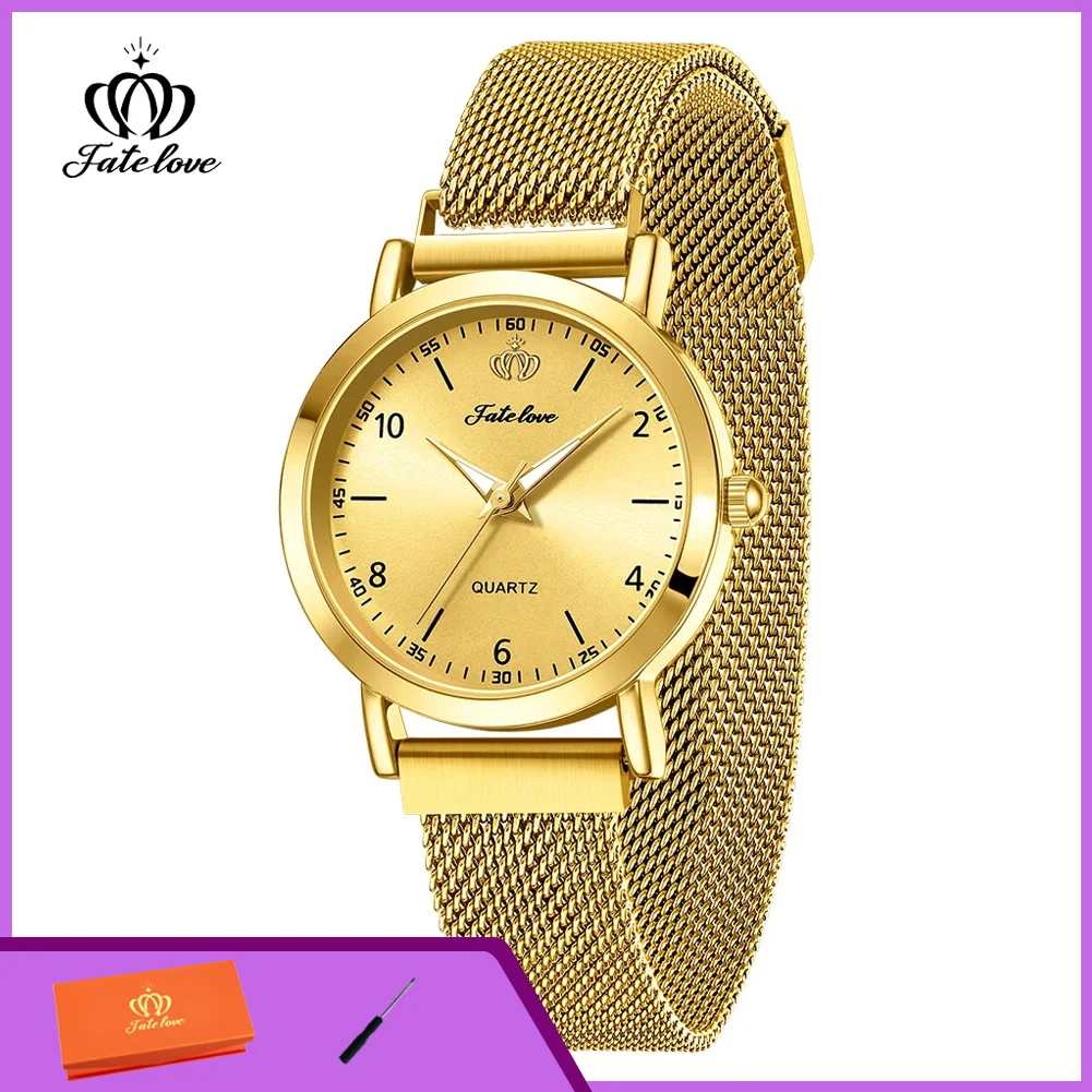 Fatelove FL921 Women's Watches Mesh Steel Strap Waterproof Luminous Simple Elegant Ladies Quartz Wristwatch Fashion Woman Watch
Fatelove FL921 Women's Watches Mesh Steel Strap Waterproof Luminous Simple Elegant Ladies Quartz Wristwatch Fashion Woman Watch