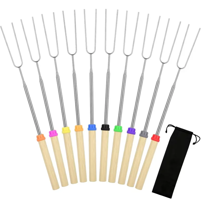 Marshmallow Roasting Sticks Extendable 32in Long Metal Barbecue Skewers with Wooden Handle Outdoor Camping Fire Pit Sticks
Marshmallow Roasting Sticks Extendable 32in Long Metal Barbecue Skewers with Wooden Handle Outdoor Camping Fire Pit Sticks