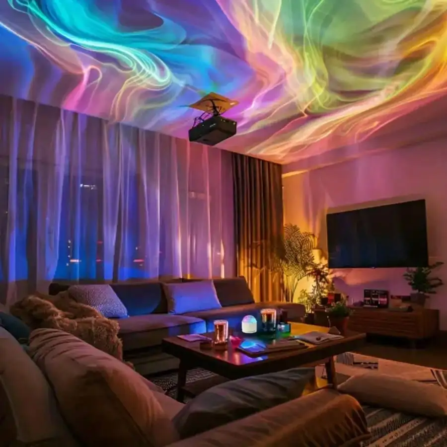 Aurora, Water Ripple, And Starry Sky Projector Lamp - USB-Rechargeable 16-Color LED Projector, Includes Remote Control; A Ceiling Light For Creating An Aurora Borealis Atmosphere, Ideal For Indoor Overhead Projection Decor
Aurora, Water Ripple, And Starry Sky Projector Lamp - USB-Rechargeable 16-Color LED Projector, Includes Remote Control; A Ceiling Light For Creating An Aurora Borealis Atmosphere, Ideal For Indoor Overhead Projection Decor