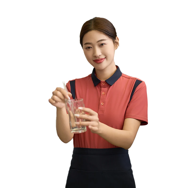Café Waitress Workwear Catering Service Staff Costume Summer Short Sleeve Professional Bakery Men's Overalls Waiter Uniforms
Café Waitress Workwear Catering Service Staff Costume Summer Short Sleeve Professional Bakery Men's Overalls Waiter Uniforms