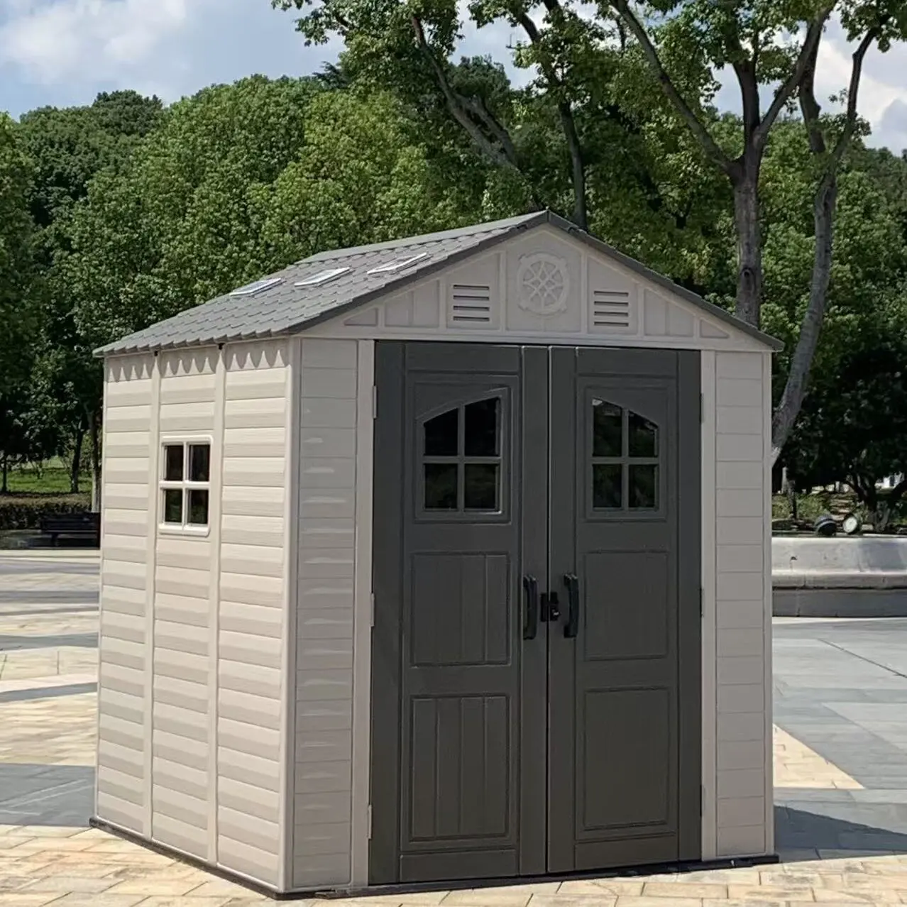 Хит продаж: Водонепроницаемый, ветрозащитный уличный садовый сарай из перерабатываемого HDPE-пластика, легко собираемый, с основанием в комплекте
Хит продаж: Водонепроницаемый, ветрозащитный уличный садовый сарай из перерабатываемого HDPE-пластика, легко собираемый, с основанием в комплекте