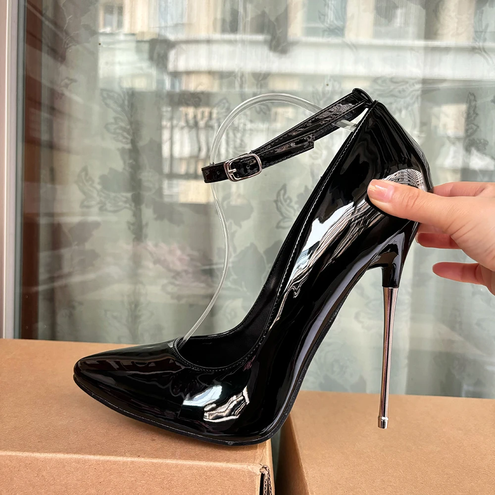 Women Model Ultra High Heels 16cm Stilettos All Black Pumps Ankle Strap Gay SM Unisex Pole Dancing Stripper Drag Queen Man Shoes
Women Model Ultra High Heels 16cm Stilettos All Black Pumps Ankle Strap Gay SM Unisex Pole Dancing Stripper Drag Queen Man Shoes