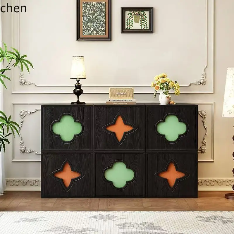 PYH Retro Style Solid Wood TV Cabinet Combination Card Door Floor Bedside Module Combination Chest of Drawers
PYH Retro Style Solid Wood TV Cabinet Combination Card Door Floor Bedside Module Combination Chest of Drawers