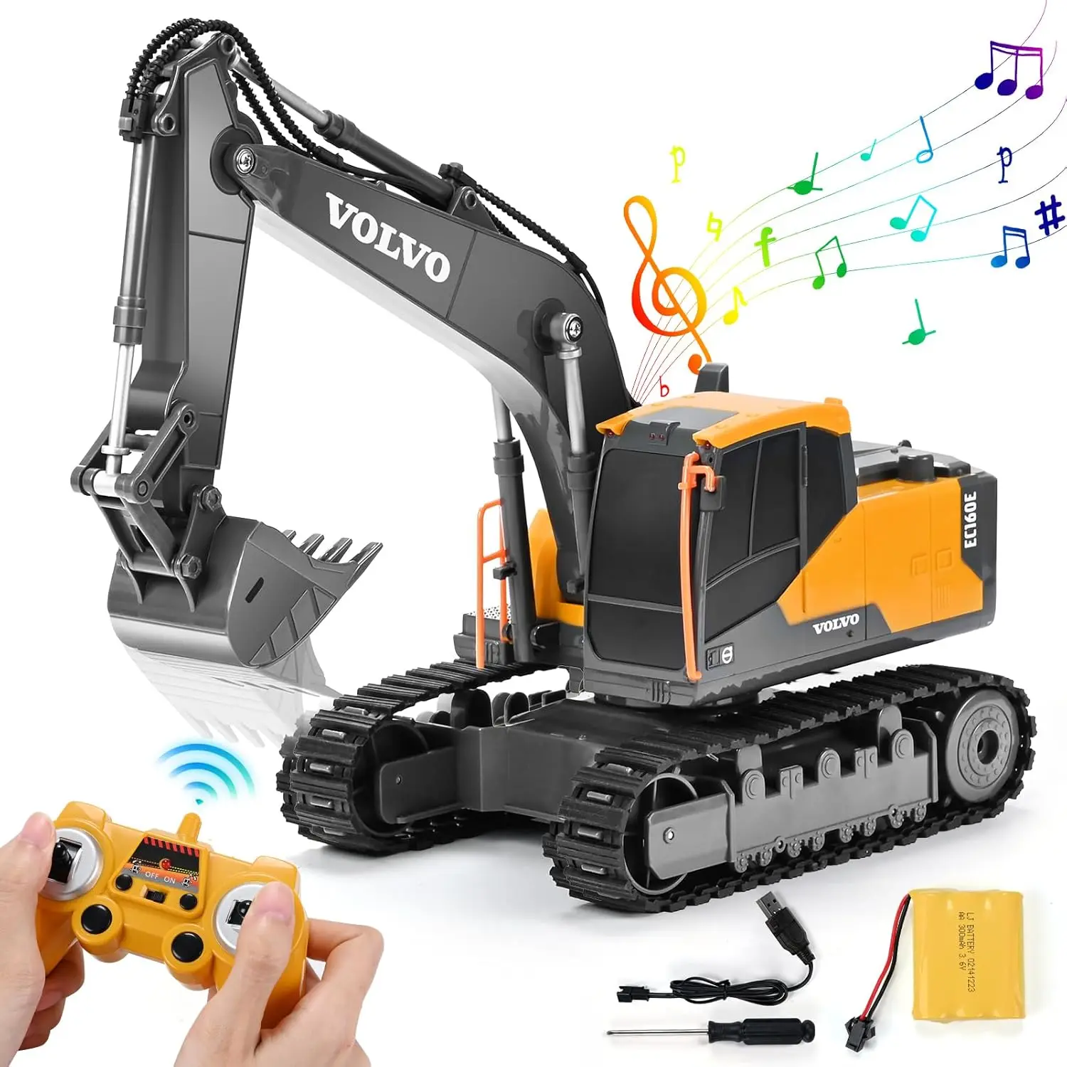 DOUBLE E Volvo RC Excavator Remote Control Excavator Toy for Boys Full Function Construction Vehicles Toys with Shovel Outdoors
DOUBLE E Volvo RC Excavator Remote Control Excavator Toy for Boys Full Function Construction Vehicles Toys with Shovel Outdoors