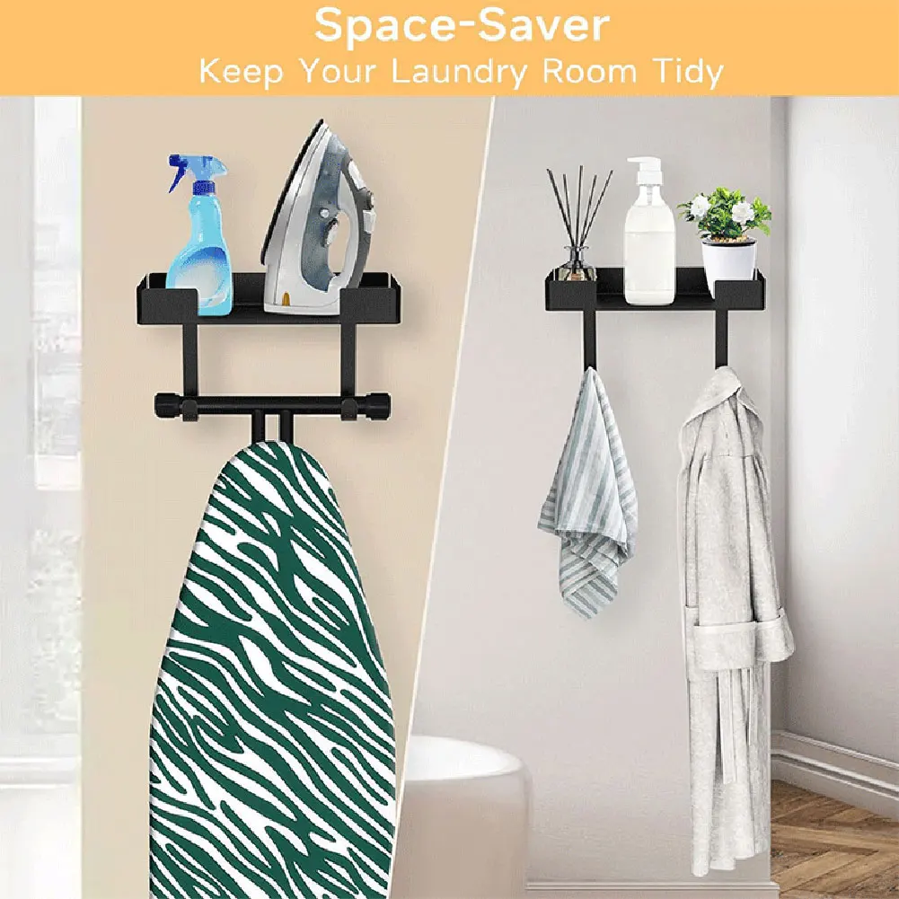 Wall-Mounted Iron Rest Convenient Multipurpose Storage Holder For Most T Shape Iron Board
Wall-Mounted Iron Rest Convenient Multipurpose Storage Holder For Most T Shape Iron Board