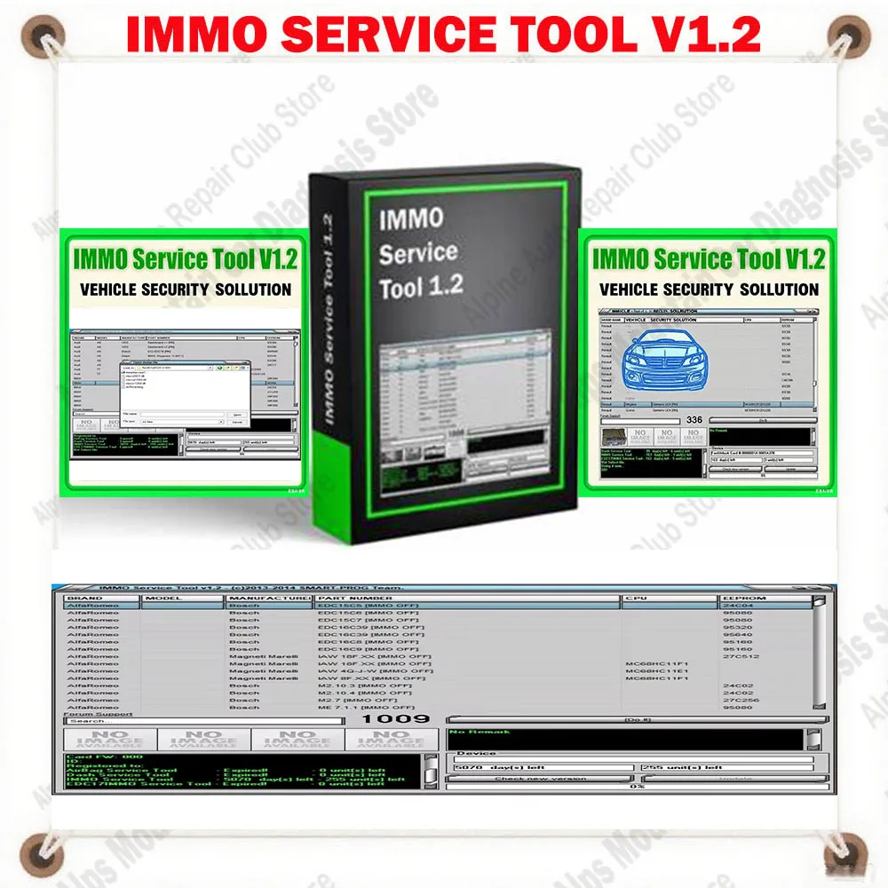 Latest IMMO Service Tool V1.2 Car Repair Software with IMMO Key PIN Code Calculator BSI VDO Dashboard for Vehicle Electronics
Latest IMMO Service Tool V1.2 Car Repair Software with IMMO Key PIN Code Calculator BSI VDO Dashboard for Vehicle Electronics