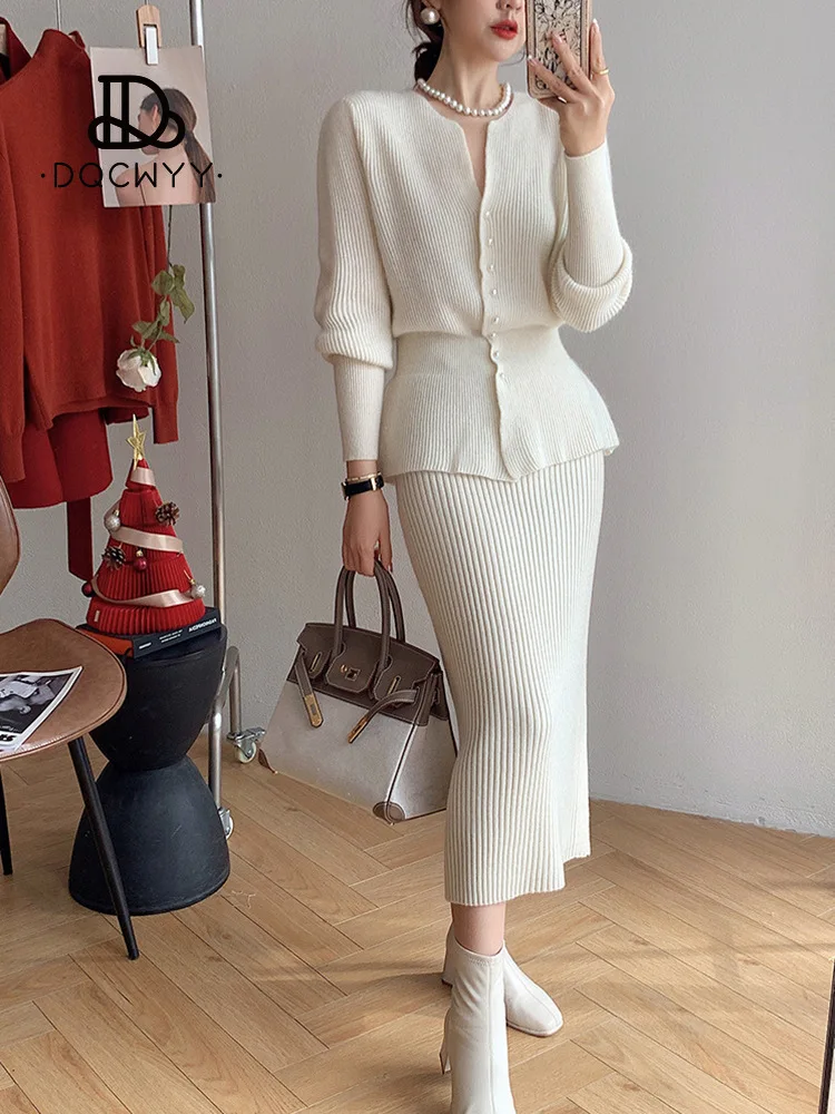 Knitted French Dress Sets for Women, Elegant and Versatile, V-Neck Skirt Sets, Fall and Winter, Ladies Fashion, 2023, 2 Pieces
Knitted French Dress Sets for Women, Elegant and Versatile, V-Neck Skirt Sets, Fall and Winter, Ladies Fashion, 2023, 2 Pieces