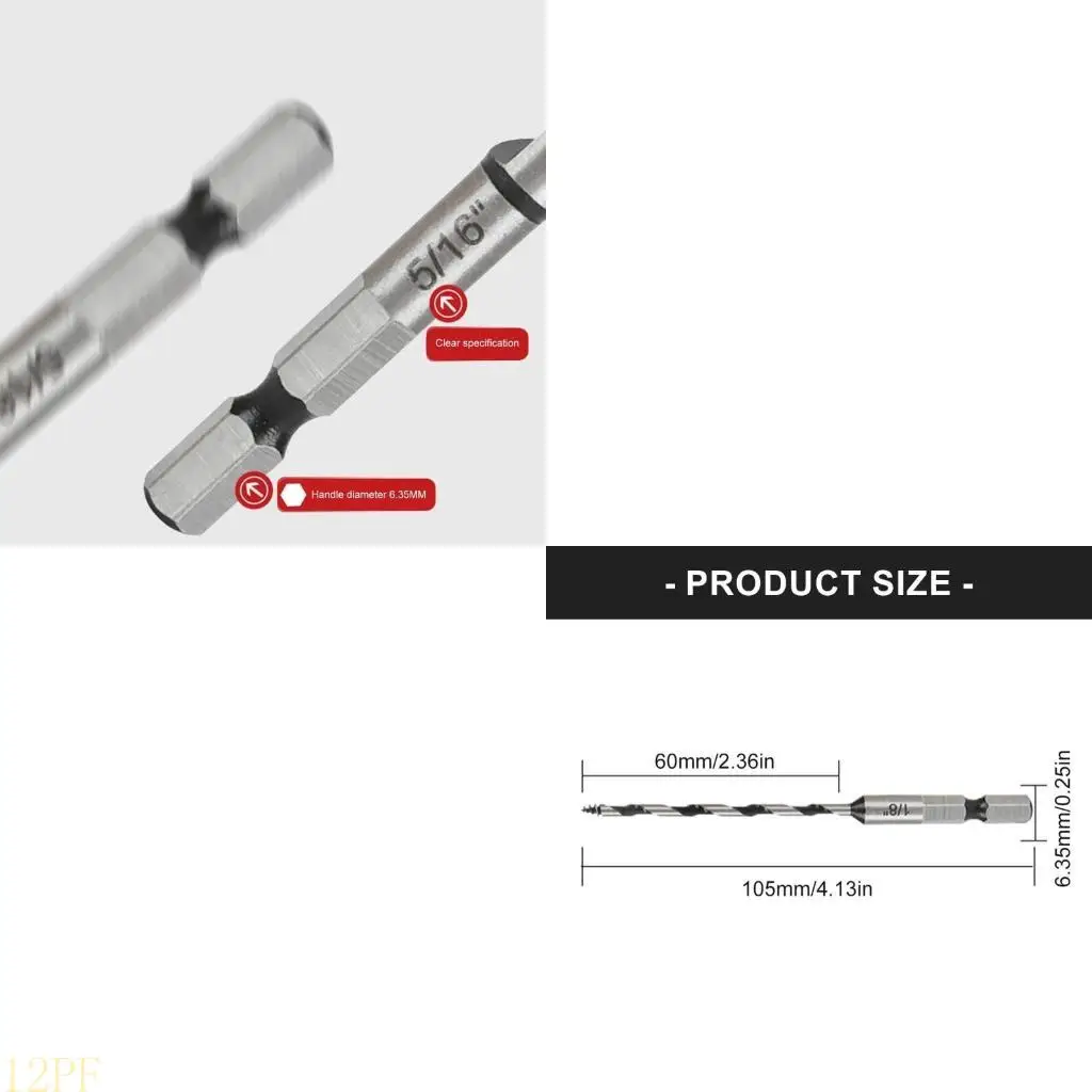 12PF Twist Drill Bits Woodworking 105mm Serrated Drill Bit Cutting Drill Bit Tool
12PF Twist Drill Bits Woodworking 105mm Serrated Drill Bit Cutting Drill Bit Tool