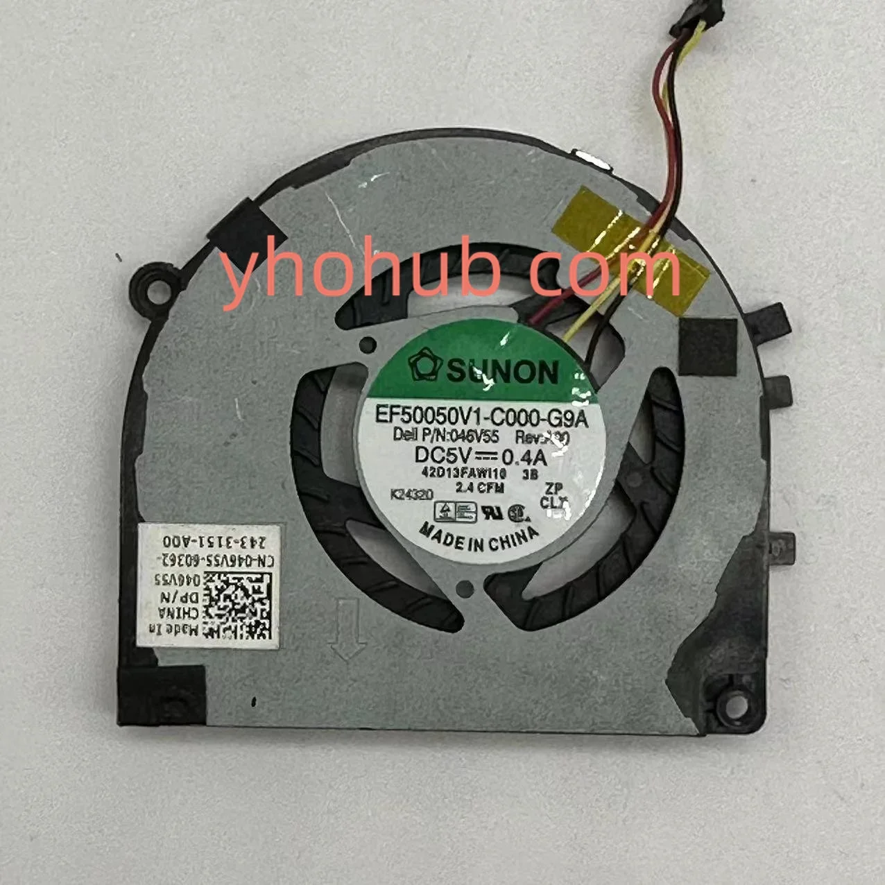 SUNON EF50050V1-C000-S9A DC 12 В 0,40 А 3-проводной охлаждающий вентилятор для сервера
SUNON EF50050V1-C000-S9A DC 12 В 0,40 А 3-проводной охлаждающий вентилятор для сервера
