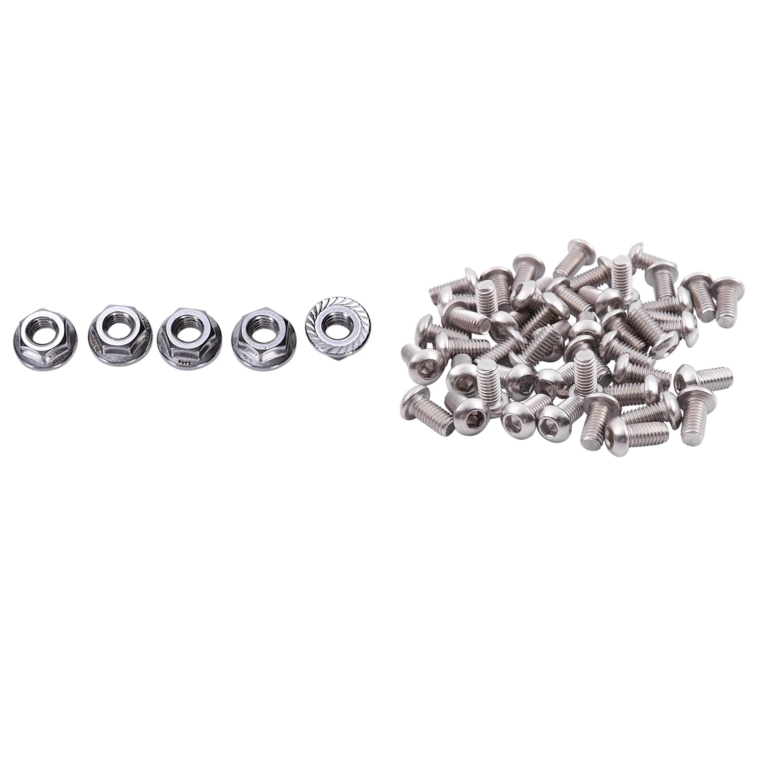 M12K-75 Pcs Accessories: 50 Pcs M6x12mm Hex Socket Button Head Screws & 25 Pcs Serrated Flange Metric Hex Lock Nuts M6
M12K-75 Pcs Accessories: 50 Pcs M6x12mm Hex Socket Button Head Screws & 25 Pcs Serrated Flange Metric Hex Lock Nuts M6