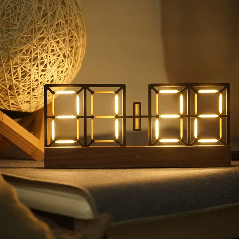 ClockLED Clock With Glow Tube Hollow Design, Simple And Creative Wooden Desktop Decoration, Men's And Women's Gift, Wifi
ClockLED Clock With Glow Tube Hollow Design, Simple And Creative Wooden Desktop Decoration, Men's And Women's Gift, Wifi