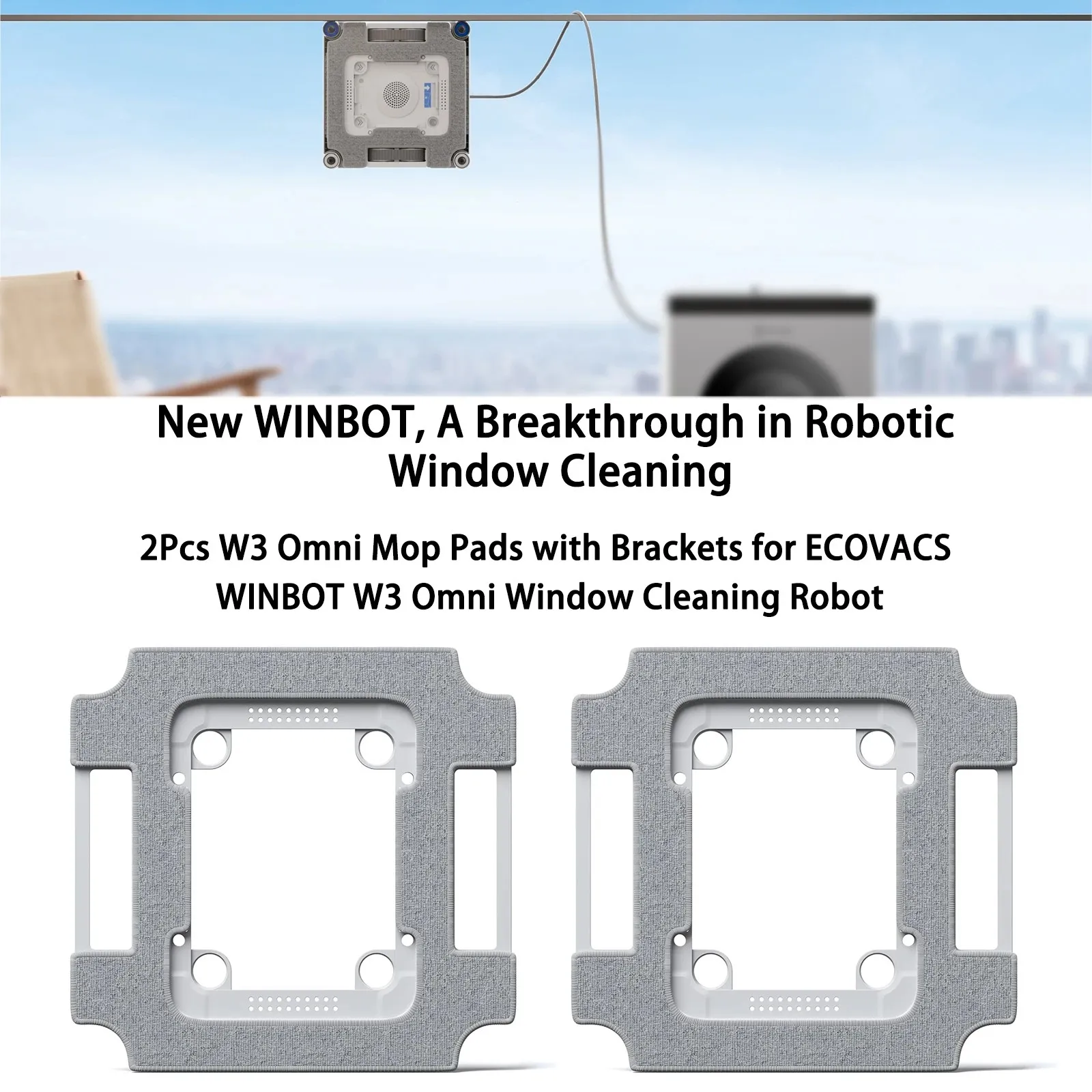 Compatible for Original Wiping Pad Bracket for ECOVACS WINBOT W3 Omni Window Cleaning Robot, Microfiber Cleaning Pad with Holder
Compatible for Original Wiping Pad Bracket for ECOVACS WINBOT W3 Omni Window Cleaning Robot, Microfiber Cleaning Pad with Holder