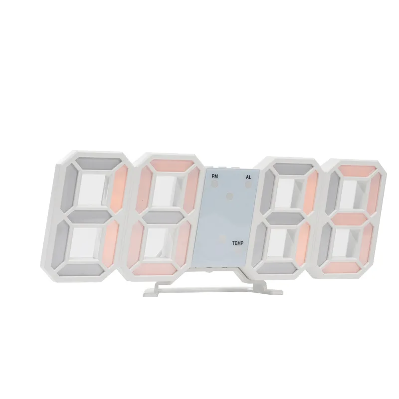 Wholesale 3D digital alarm clock, creative office stereo luminous LED wall clock, simple Japanese electronic clock
Wholesale 3D digital alarm clock, creative office stereo luminous LED wall clock, simple Japanese electronic clock