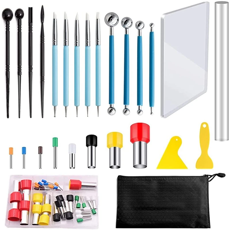 PWS 58Pcs Polymer Clay Tools Modelling Tool Set Sculpting Tool Kit For DIY Clay Ceramic Crafts For Crafts Sculpture
PWS 58Pcs Polymer Clay Tools Modelling Tool Set Sculpting Tool Kit For DIY Clay Ceramic Crafts For Crafts Sculpture