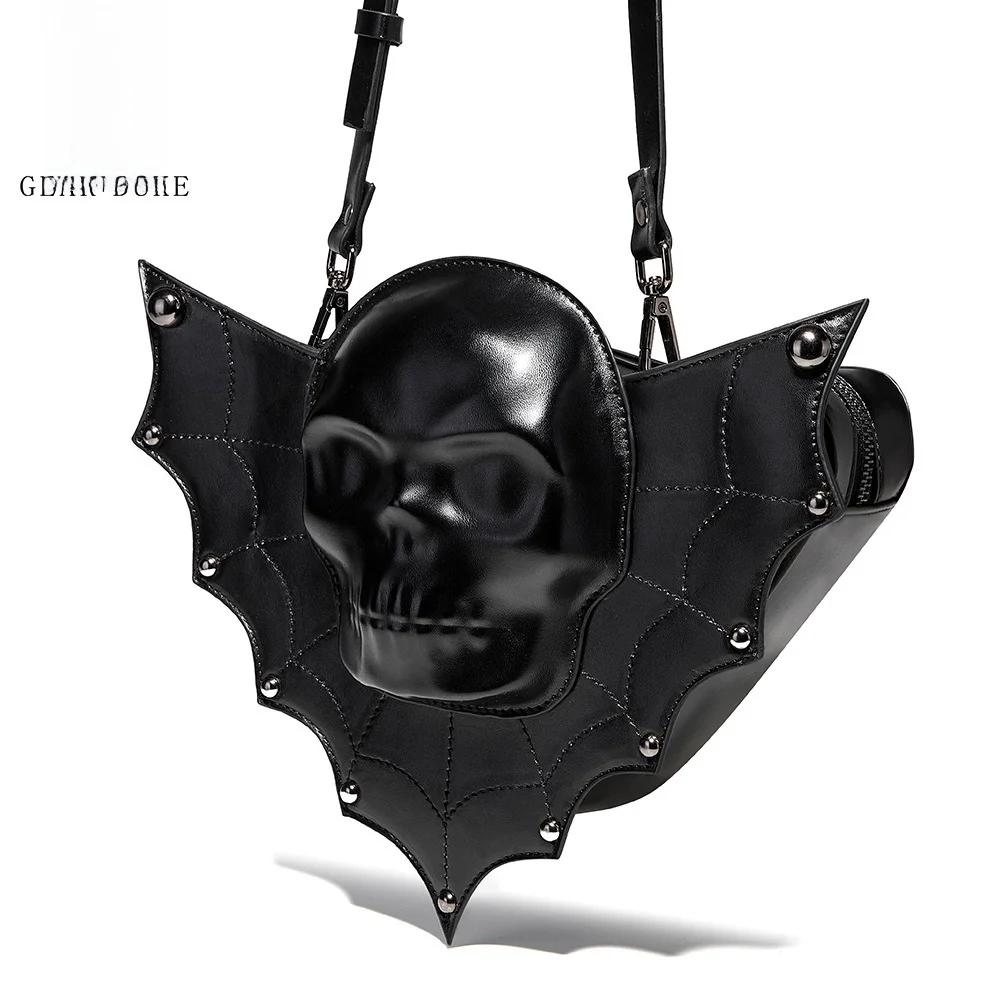 Halloween Dark Knight Shoulder Crossbody Bag Harley 3D Skeleton Head Punk Rock Women's Fashion Bag Medium Size PU Leather
Halloween Dark Knight Shoulder Crossbody Bag Harley 3D Skeleton Head Punk Rock Women's Fashion Bag Medium Size PU Leather