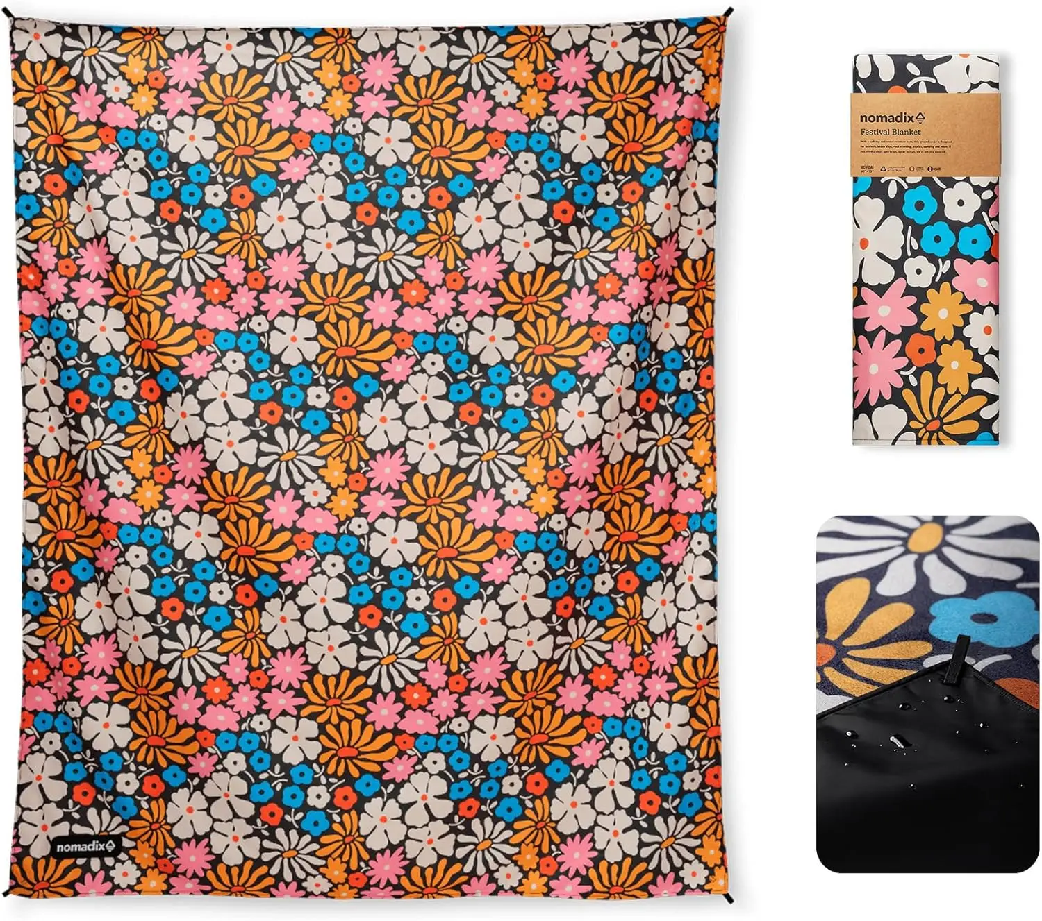 Festival Blanket for Picnics, Camping & Lawn Seating - Plush Top, Water Resistant Base, Recycled Materials - Hula Multi 60x72
Festival Blanket for Picnics, Camping & Lawn Seating - Plush Top, Water Resistant Base, Recycled Materials - Hula Multi 60x72